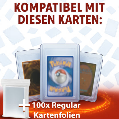 (Leider aktuell Ausverkauft - Der Sturm war zu groß - Bald wieder da!) Toploader Sleeves Set 3"x4" für TCG Sammelkarten 200 im Set