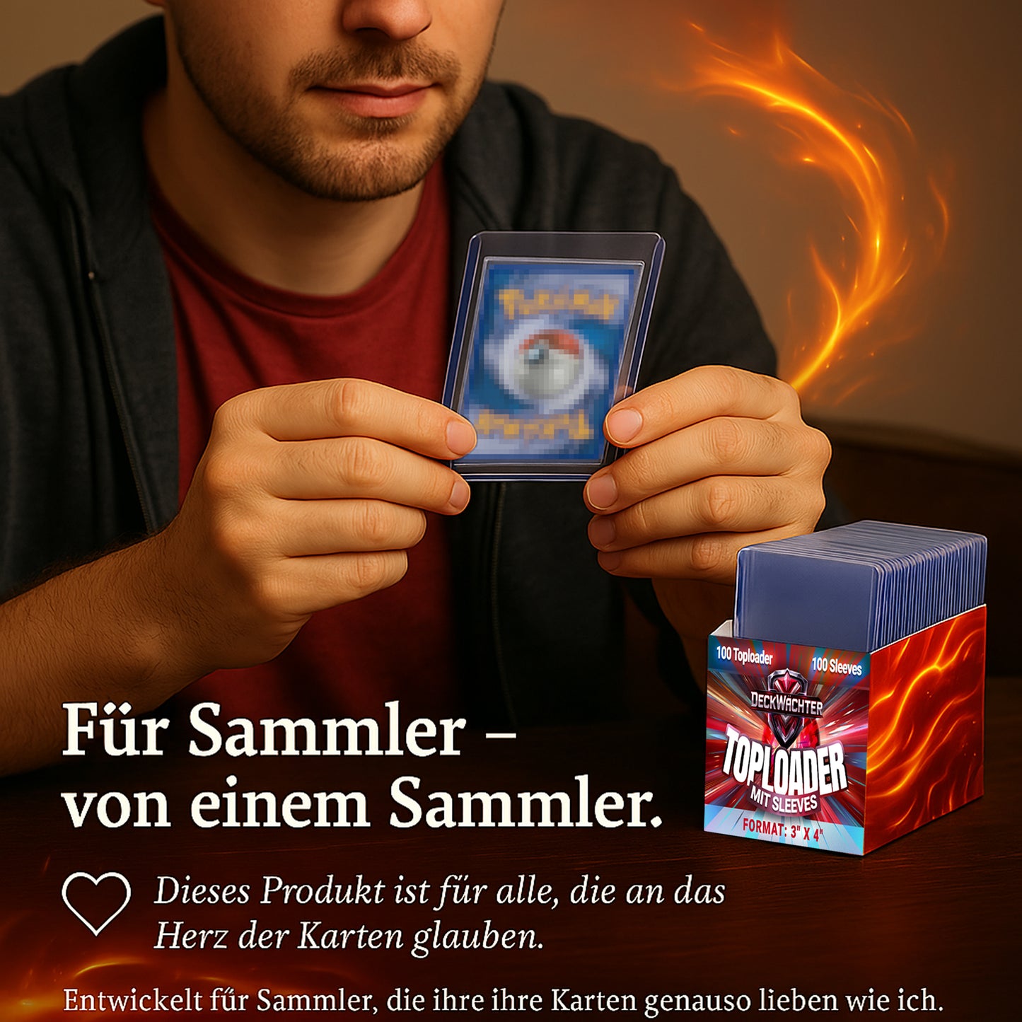 (Leider aktuell Ausverkauft - Der Sturm war zu groß - Bald wieder da!) Toploader Sleeves Set 3"x4" für TCG Sammelkarten 200 im Set